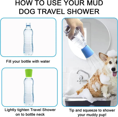 Portable Silicone Pet Shower Head – Outdoor Dog & Cat Bathing Tool – Easy Pet Cleaning Supply