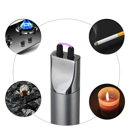 Mini USB Rechargeable Electric Pulse Flameless Arc Lighter – Windproof, Safe Candle & Gas Stove Ignition