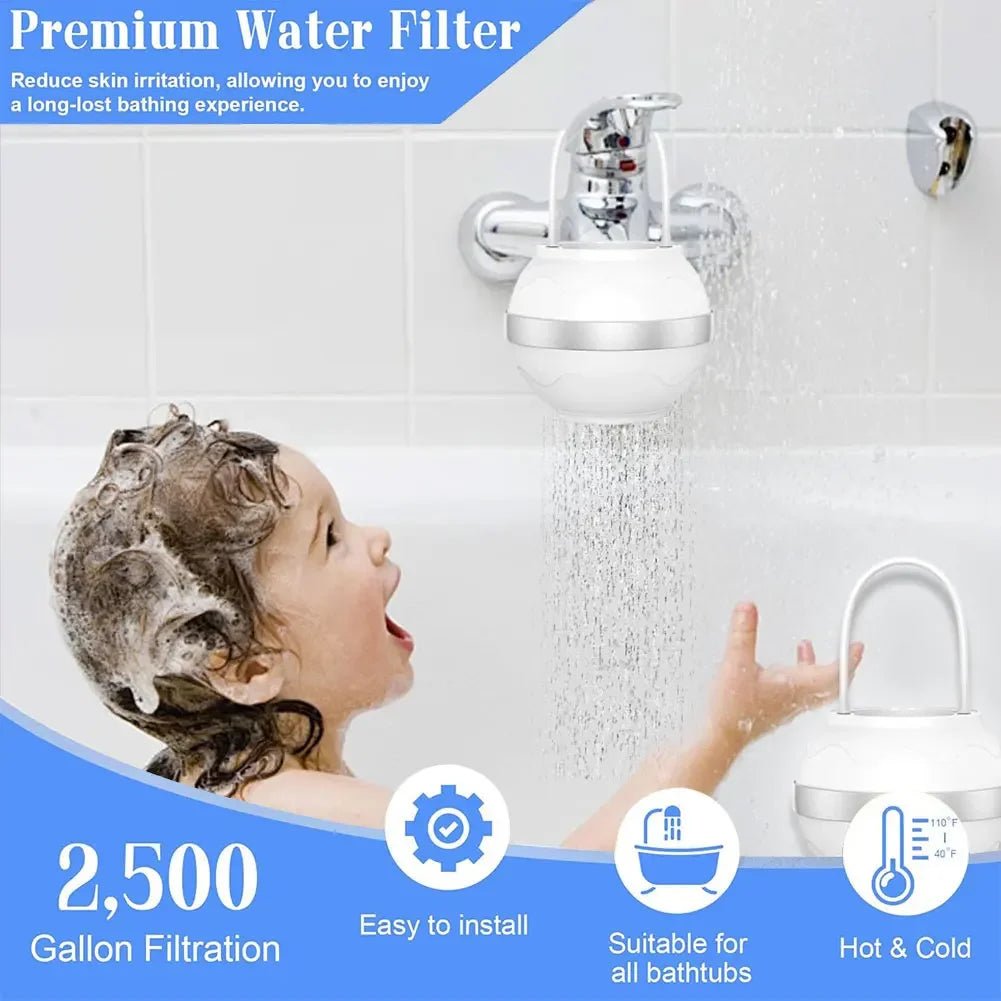 BPA-Free Bath Ball Water Filter for Tub - Chlorine Removal, Improves Water Quality, Softer Smoother Skin