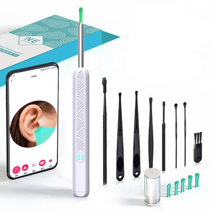 Visual Ear Cleaner with 1296P Camera & 6 LED Lights - Wireless WI-FI Smart Ear Wax Removal Tool with USB-C Charging
