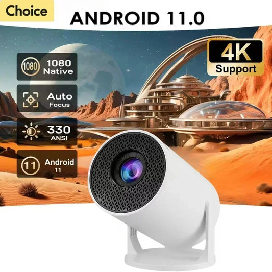 270° Rotatable Wi-Fi Projector 1080P Full HD Portable | Wireless Casting for Android/iOS/PC/TV Stick | Mini Home Theater System