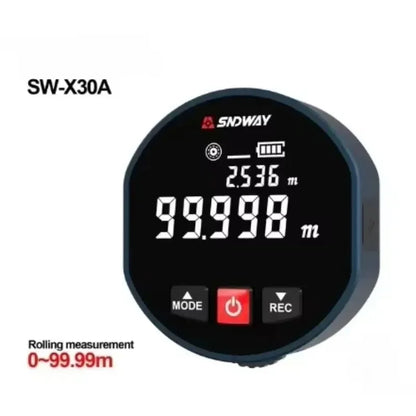Roller Laser Rangefinder – Dual Mode Distance Meter, Laser & Roll Tape Measure for Home Improvement