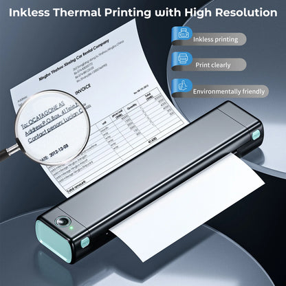 Phomemo 210mm A4 Thermal Photo Printer – Portable Bluetooth Mini Photo Printer with 1200mAh Battery
