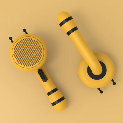 Pumpkin Pet Brush – Self-Cleaning Slicker Brush for Dogs & Cats, Removes Loose Undercoat & Tangles, Gentle Grooming Comb