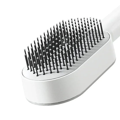 Self Cleaning Hair Brush for Women – One-Key Hair Loss Prevention & Scalp Massage Comb