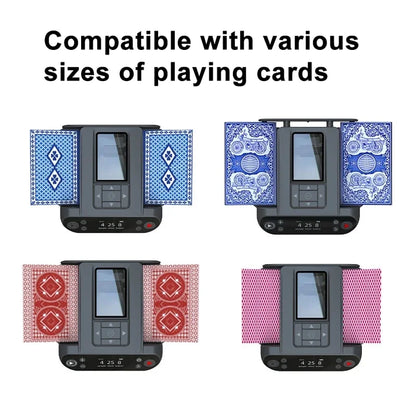 360° Rotating Automatic Card Shuffle Dealer Machine – 2-in-1 Shuffling & Dealing Tool for Poker, Party Games, and Outdoor Use