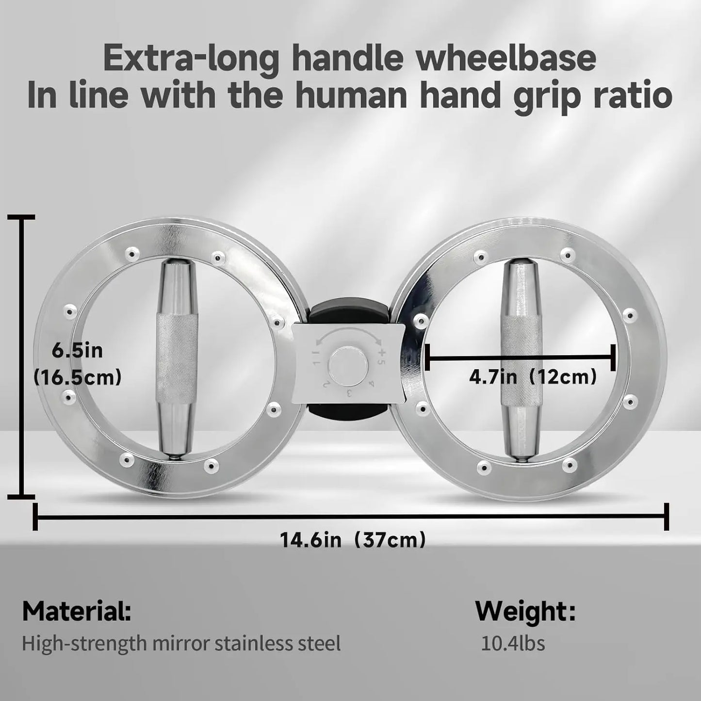Burn Machine 10lb Adjustable Resistance Arm Rotator - Multifunctional Forearm Trainer & Grip Strength Exerciser for Strength Training