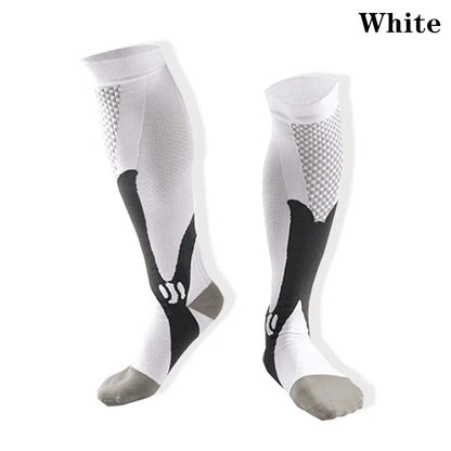 Unisex Compression Socks 20-30mmHg - Knee-High Anti-Fatigue & Pain Relief Socks for Running, Football & Sports