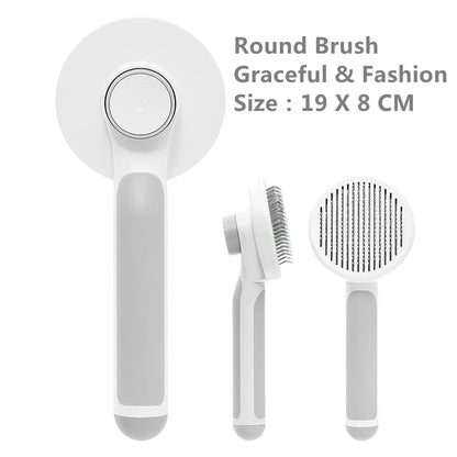 Pumpkin Pet Brush – Self-Cleaning Slicker Brush for Dogs & Cats, Removes Loose Undercoat & Tangles, Gentle Grooming Comb