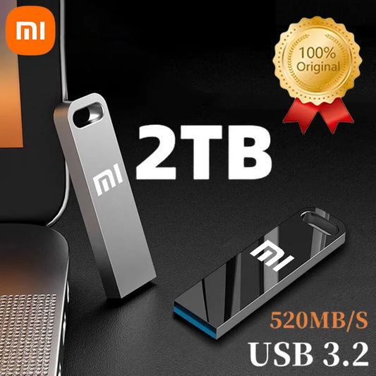 Xiaomi 2TB USB 3.2 Type-C and USB metal flash drive waterproof high-speed portable SSD storage
